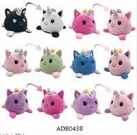 Poupée en peluche réfléchissante de chat mignon personnalisé cadeau d'anniversaire en peluche de chat licorne