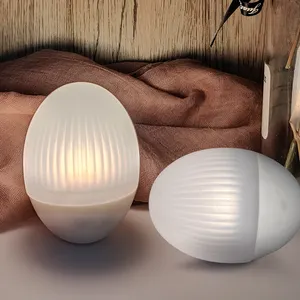هزاز ذو إضاءة للتدليك بالحمام مصنوع من السيليكون يستخدم ككرة التدليك على شكل بيضة هزاز مثير للجنس مزود بإضاءة مضادة للماء للاستحمام