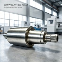 Arbre de rouleau d'usine de laminage à chaud OEM, grande taille, robuste, en acier au carbone forgé, haute rigidité, inspection à 100 %