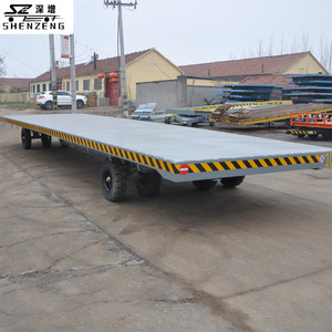 8 bánh tải giường phẳng nền tảng Trailer 10 tấn Công suất vật liệu thép 3500x2200x880mm vận chuyển Kích thước 80-150hp - Product Image 5