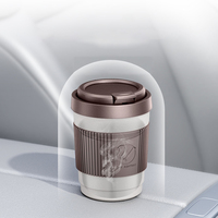 Cendrier de voiture YECAI portable sans fumée avec lumière LED, forme de tasse à café, accessoires intérieurs haut de gamme, adapté aux BMW Toyota