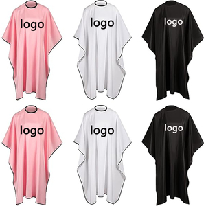 Bata <span class=keywords><strong>de</strong></span> Barbero Profesional Personalizada con Logotipo, Impermeable, con Ganchos Ajustables y Cierre <span class=keywords><strong>de</strong></span> Botón a Presión, para <span class=keywords><strong>Peluquería</strong></span> - Product Image 1
