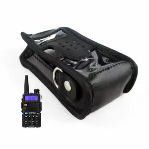 Baofeng-funda protectora Universal de cuero para walkie-talke, funda protectora de piel para walkie-talke, Radio de dos vías