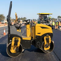 Compacteur vibrant mini 2 tonnes 3 tonnes, rouleau compresseur d'asphalte à double tambour, rouleau compresseur routier diesel de 330 kg à 5 tonnes, jusqu'à 5000 kg