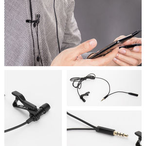 Microphone Lavalier professionnel 3.5mm mains libres Mini revers filaire en métal <span class=keywords><strong>pour</strong></span> caméra ordinateur téléphone portable <span class=keywords><strong>ampli</strong></span> vocal Portable - Product Image 2