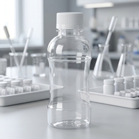 Conteneur vide transparent en PET pour sirop liquide oral, bouteille en plastique pharmaceutique avec bouchon à vis pour emballage de médicaments