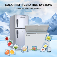 Réfrigérateur solaire BD/BC-1688 à ouverture par le haut, congélateur horizontal profond pour usage domestique et commercial