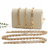 Chaîne de sac en alliage de zinc avec strass et pierres précieuses, breloque dorée scintillante, maillons lourds transparents pour femmes, vente en gros, style design de luxe