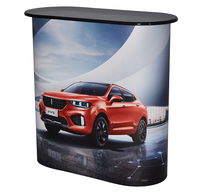 Publicité de salon commercial Tube en aluminium pliable robuste Pop Stand Comptoir de réception portable Comptoir de table de promotion