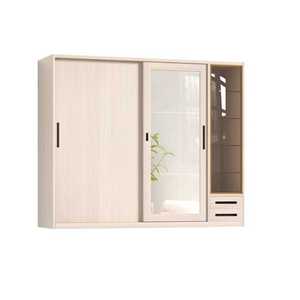 工場卸売カスタマイズ可能なスチール製自立式両開き現代風アルモア省スペースデザインアパート寝室用ワードローブ - Product Image 2