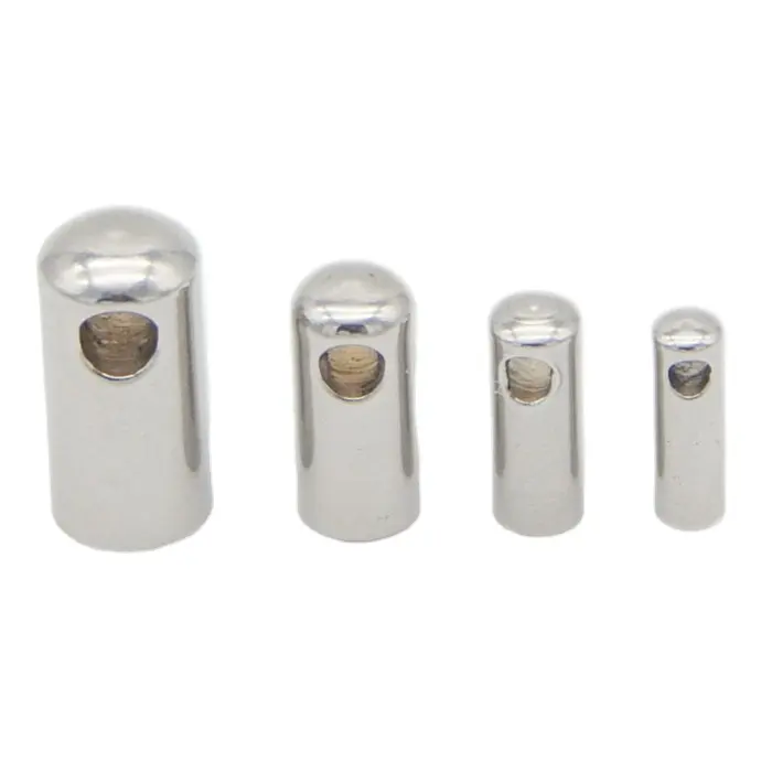 free sample Fashion Round small piece 1mm 1.2mm 1.5mm stainless steel End Bead Caps Jewelry Accessories and Components