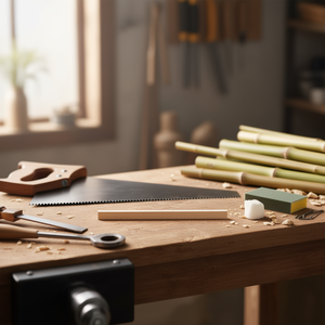 ILAN Palitos de Madera 5x5x300mm Sección Cuadrada 10 Piezas Para Manualidades - Product Image 3