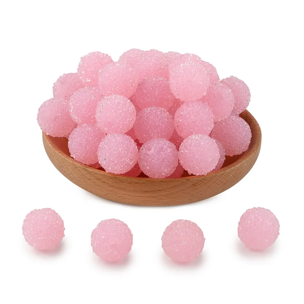 Kovict Groothandel Chunky Bubblegum Kralen 20Mm Granule Gegranuleerde Acryl Suiker Steentjes Kralen Voor Kralen Pen Maken