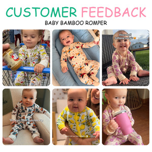 Hızlı Kargo Fabrika Fiyatı Bambu Bebek Giyim Setleri Çizgili Ekose Çevre Dostu Özel Yenidoğan Bebek Pijamaları - Product Image 5