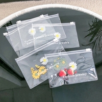 Sacs d'emballage en PVC avec logo personnalisé, pochette cosmétique, transparente, à fermeture éclair, pour les bijoux, maquillage, unités