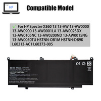 Baterai RR04XL digital standar, baterai untuk HP Spectre x360 13-AW L60213-2C1 HSTNN-OB1M OEM PC laptop