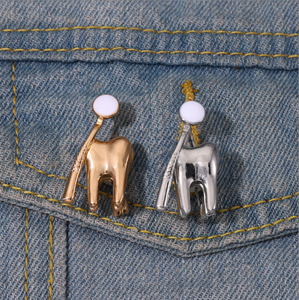 Broches Personalizados com Logotipo para Odontologia e Medicina, Acessórios de Joalheria de Moda Europeia, Emblemas de Lapela Pintados para Anatomia, Biologia e Dentes - Product Image 3