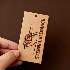 Tóc Tư Nhân Mở Rộng Bao Bì Quà Tặng Giấy In Nhãn Hàng May Mặc Tùy Chỉnh Quần Áo Treo Thẻ Nhãn Với Logo - Product Image 1