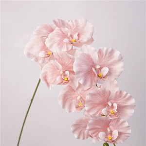 ดอกกล้วยไม้ฟาแลนนอปซิส 9 หัว ยี่ห้อ Haiyi ดอกไม้ประดิษฐ์จากผ้าไหม สำหรับตกแต่งงานแต่งงานและบ้าน - Product Image 4