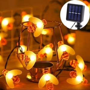 Solar-Bienen-Lichterkette für Außenbereich LED-Honigbienen-Lichterkette mit 8 Beleuchtungsmodi Wasserdichte Solar-Hummel-Lichter für Terrasse, Hof und Garten - Product Image 3