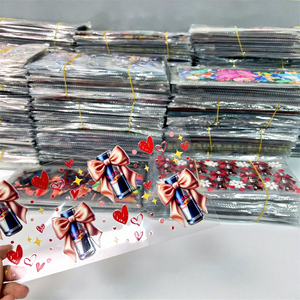ฟิล์มไวนิลลอกลายยูวี DTF 3D สำหรับห่อขวดสติกเกอร์ติดฉลากแบบลอกลายเย็นยอดนิยมสำหรับถ้วยทัมเบลอร์ขนาด16ออนซ์ - Product Image 1