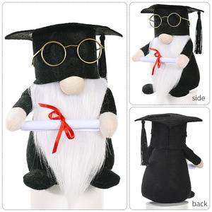 Nueva gorra de graduación negra transfronteriza, gafas, muñeco Rudolph sin rostro, juguete decorativo - Product Image 4