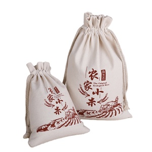 Wholesale Custom Durable Cotton Canvas Drawstring Cotton Muslin Packaging Storage Drawstring <b>Bag</b> - Product Image 1
