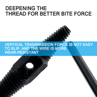 Extracteur de robinet à double tête à double usage 4/6 points vanne triangulaire fil cassé dent coulissante outil à main d'extraction de dent d'extrémité cassée