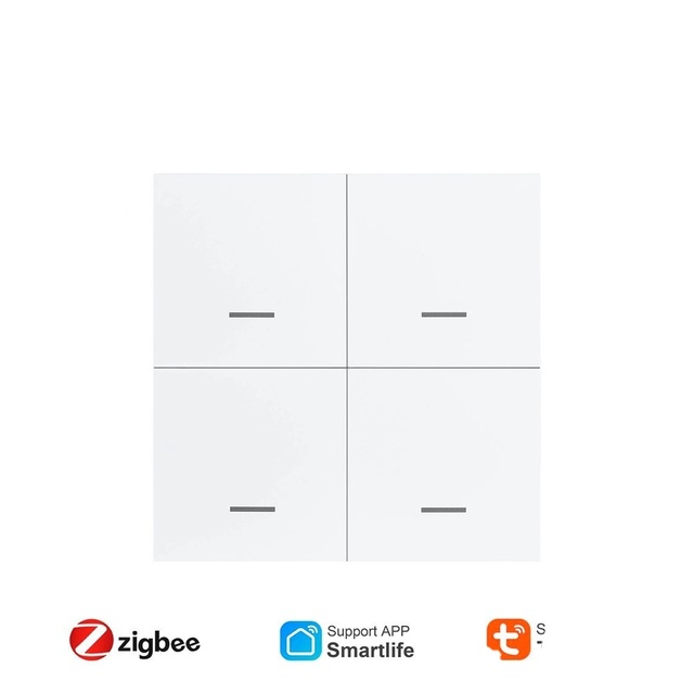 Smart ZigBee  12 Scene Push Button Controller Bar Design USB Battery App Control  Zigbee  Home Assistant
