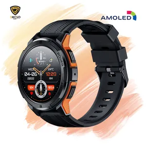 Smartwatch C25 masculino com tela AMOLED de 1,43 polegadas 1TM monitor de frequência cardíaca à prova d'água com função de chamada BT smartwatch esportivo