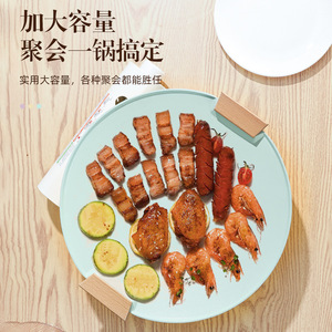 Maifan Stone Barbecue Pan Round Non Stick Grill For Meat Skewers Steaks Outdoor Korean Style Commercial Use - Product Image 1