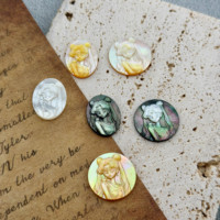 Piezas de Joyería de Madreperla con Patrón de Sailor Moon Talladas con CNC, Conchas Naturales para Hacer Collares y Pulseras