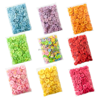 Kancing Resin Bulat untuk Anak-anak, Kancing Jahit DIY, 150 Gram, Kancing Campuran, Kancing Pipih Bulat, Manik-manik Berwarna, Desain Campuran, Kancing Aneka Ragam