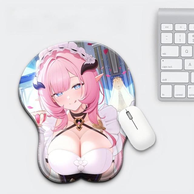 Personalize Design Logo Low MOQ Anime Silicon Wrist Rest 3D Breast Sexy Big Boobs Cartoon Girl Anti-Slip Mouse Mat