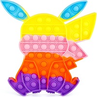 Juguete Sensorial Antiestrés Pikachu Pop It para Niños, Juego de Presión con los Dedos, Juguete Educativo Temprano, Rompecabezas, Juego de Escritorio para Aliviar el Estrés en Niños