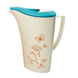 Ensemble de pichets à eau froide en plastique Blooming Prosperity avec 4 tasses rouges et bleues, vaisselle de fête pour adultes - Product Image 5