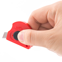 Cutter de sécurité rétractable OEM personnalisé avec logo, rouge, pour bureau et école, pour couper le papier, petit mini-couteau de précision pour l'art