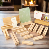 Base en bois de hêtre de haute qualité pour trophée calendrier, support photo, support pour cartes à collectionner, porte-menu en bois, base en bois