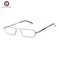 Monturas de Gafas de Lectura con Recubrimiento IP al por Mayor, Gafas Cuadradas Duraderas, Monturas Ópticas Metálicas para Hombre con Logotipo Personalizado