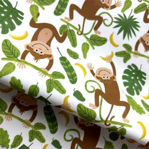 PFAS-FREIER Bedruckter Kunstleder-Regenmantel für Kinder Affen-Leoparden-Muster Leder Winddichter Stoff für Poncho - Product Image 3