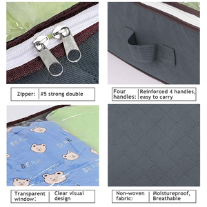 Cajas de almacenamiento para Cama grande, organizador plegable con cremallera, bolsas de almacenamiento de ropa debajo de la cama gruesas y transpirables - Product Image 6