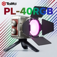 TOLIFO PL-40RGB Lumière de photographie RGB portable, éclairage COB de la taille d'une paume, mini lumière vidéo LED pour les créateurs de contenu, tournage vidéo