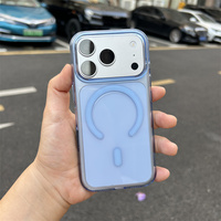 Coque de protection magnétique transparente officielle en PC anti-jaunissement pour iPhone 18 17 16 15 14 13 Pro Max
