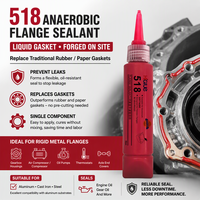 Vente en gros usine 518 Mastic anaérobie rouge pour joints de bride, colle pour joints à grands espaces, logo OEM personnalisé, cartouche 50ml 300ml