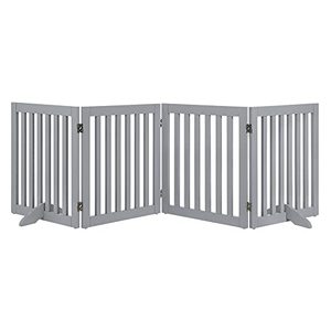 Barrière pour animaux de compagnie autoportante pour chien, <span class=keywords><strong>chat</strong></span>, bébé, barrières en bois pour animaux de compagnie pour porte, barrière pliable pour animaux de compagnie pour la maison, barrière extensible pour chien - Product Image 2