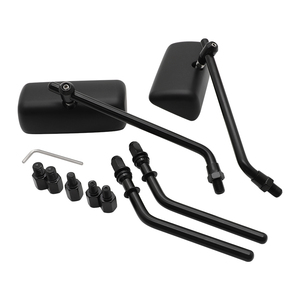 Nuovi Specchietti Retrovisori Moto JP Motor Rettangolari in Lega di Alluminio Convessi Argento di Alta Qualità per Retrofit <span class=keywords><strong>Hal</strong></span> Davis - Product Image 5