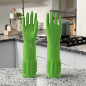 Gants Extra Longs en Latex de 38cm 110g, Souples, Légers, Imperméables pour le Ménage avec Manchette Roulée, Nettoyage de Cuisine, Résistants à l'Huile et à l'Eau, Réutilisables, Prêts à l'Expédition - Product Image 2