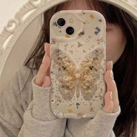 Coque de téléphone portable INS Papillon Parfumé pour iPhone 16 15 17 Pro Max 14 13 12, motif crème, coque arrière Funda