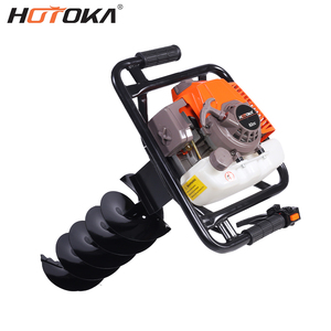 HOTOKA Tarière thermique 62 cm³ <span class=keywords><strong>à</strong></span> essence, moteur 2 temps, pour creuser <span class=keywords><strong>des</strong></span> <span class=keywords><strong>trous</strong></span> de poteaux/clôtures et planter <span class=keywords><strong>des</strong></span> arbres - Product Image 1