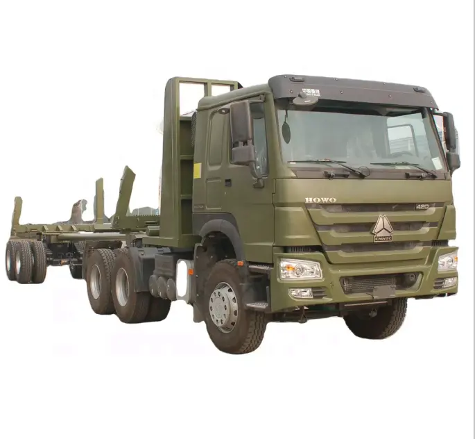 Мощный двигатель Sinotruk Howo 6x4 6x6 430hp 40ton, грузовик для транспортировки древесины